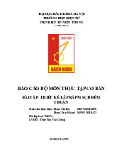 Báo cáo Thiết kế mạch đếm môn Thực tập cơ bản | Trường Đại học Bách Khoa Hà Nội