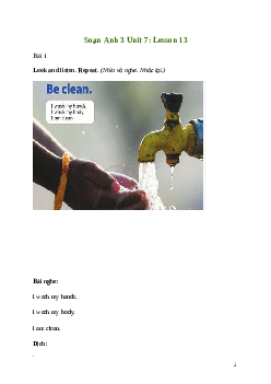 Tiếng Anh lớp 3 Unit 7: Lesson 13 trang 128 Explore Our World