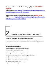 Principles of Economics 7th Ed. by Mankiw: Solutions Manual Overview