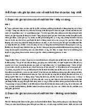 Viết đoạn văn ghi lại cảm xúc về một bài thơ chọn lọc hay nhất | Ngữ văn 6