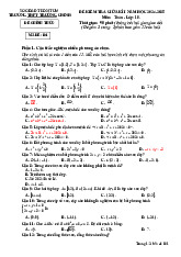Đề giữa kì 1 Toán 10 năm 2024 – 2025 trường THPT Trường Chinh – Kon Tum