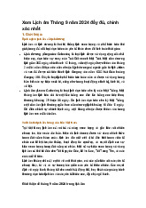 Xem Lịch âm Tháng 9 năm 2024 đầy đủ, chính xác nhất