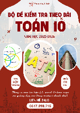 Bộ đề kiểm tra theo bài học môn Toán 10 học kì 1 chương trình mới