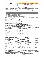 Đề Ôn Tập HK1 Anh 6 Global Success 2025-2026 Có Đáp Án File Nghe-Đề 4