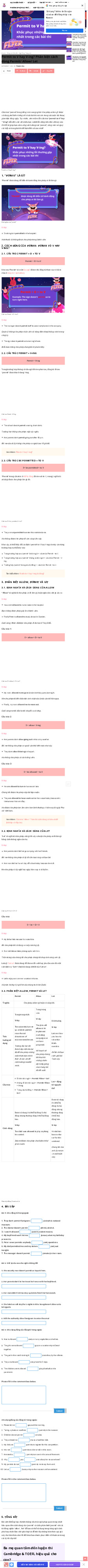 Permit To V Hay V-Ing Phân Biệt Cách Dùng Permit Allow Let - Tài liệu tổng hợp