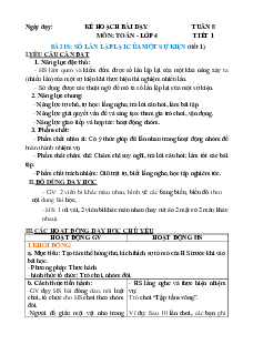 Giáo án Toán lớp 4 Tuần 8 | Chân trời sáng tạo