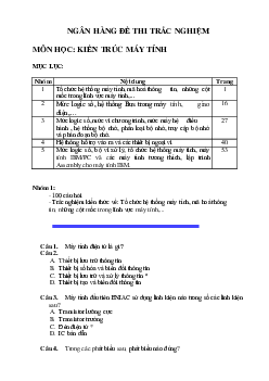 TOP 500 câu hỏi trắc nghiệm môn Kiến trúc máy tính hay, hấp dẫn nhất | PTIT