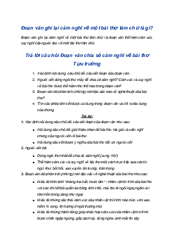 Soạn bài Viết đoạn văn ghi lại cảm nghĩ về một bài thơ tám chữ | SGK Ngữ Văn 9 Chân trời sáng tạo (Tập 1)