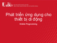 Phát triển ứng dụng cho thiết bị di động_Thầy Nguyễn Hồng Quang| Bài giảng Phát triển ứng dụng cho thiết bị di động| Trường Đại học Bách Khoa Hà Nội