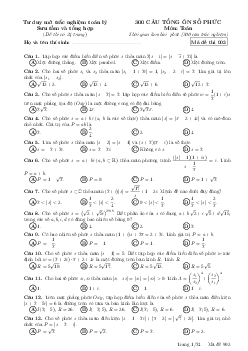 300 câu vận dụng cao số phức ôn thi THPT môn Toán
