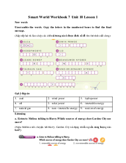 Smart World Workbook 7 Unit 10 Lesson 1