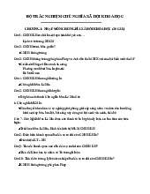 Bộ câu hỏi trắc nghiệm chương 1 Môn Chủ nghĩa xã hội khoa học | Trường Cao đẳng Kinh tế Kế hoạch Đà Nẵng