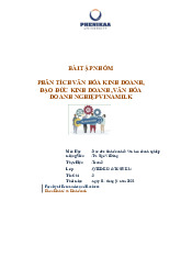 Bài tập nhóm 2 đánh giá giữa kỳ học phần Đạo đức trong kinh doanh và văn hóa doanh nghiệp | Trường Đại học Phenikaa