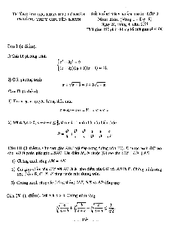 Đề kiểm tra Toán 9 năm 2020 – 2021 trường chuyên KHTN – Hà Nội (Vòng 1 – Đợt 2)