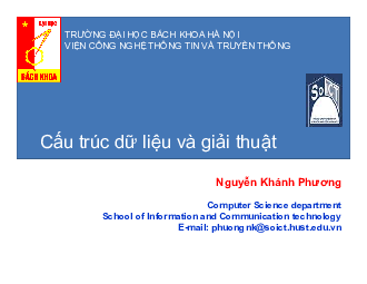 Nội dung khóa học Cấu trúc dữ liệu và giải thuật (Chương 1 đến 5)