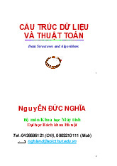Tổng hợp bài giảng môn Cấu trúc dữ liệu và thuật toán_Thầy Nguyễn Đức Nghĩa| Bài giảng môn Cấu trúc dữ liệu và thuật toán| Trường Đại học Bách Khoa Hà Nội