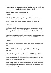 Viết bài văn kể lại một chuyến đi đã để lại cho em nhiều suy nghĩ và tình cảm sâu sắc lớp 8