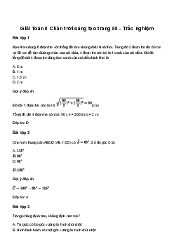 Toán 8 Bài tập cuối chương III - Chân trời sáng tạo