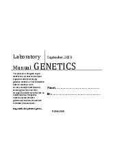 Manual 2324: Practical Techniques & Safety Guidelines | Môn Genetics Laboratory - Trường Đại học Quốc tế, Đại học Quốc gia Thành phố Hồ Chí Minh
