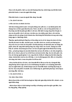 Phân tích hành vi mua của người tiêu dùng Vinamilk