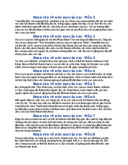 Viết một đoạn văn về ước mơ của em - Tập làm văn lớp 3 Kết nối tri thức