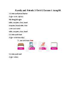 Family and Friends 3 Unit 12 Those are our computers Lesson 1 trang 88