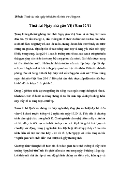 Thuật lại một ngày hội được tổ chức ở trường em Tiếng việt 4 Chân trời sáng tạo