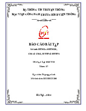 Báo cáo So sánh HTML và HTML5,  CSS và CSS3,  HTTP và HTTPS môn Lập trình Web | Học viện Công Nghệ Bưu Chính Viễn Thông