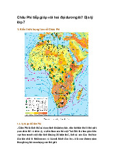 Châu Phi tiếp giáp với hai đại dương là? Địa lý lớp 7