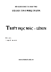 Giáo trình ôn tập lý thuyết - Triết học Mác - Lênin | Trường Đại học Vinh