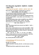 Cân bằng phản ứng BaCl2 + NaHSO4 → BaSO4 + NaCl + HCl