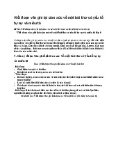 Viết đoạn văn ghi lại cảm xúc về một bài thơ có yếu tố tự sự và miêu tả - Ngữ văn 6