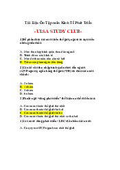 Trắc nghiệm Kinh tế Phát Triển | Trường đại học Lao động - Xã hội