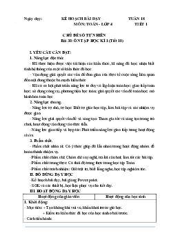 Giáo án Toán lớp 4 Tuần 18 | Chân trời sáng tạo