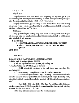 Lý thuyết chương 1 lịch sử Đảng dành cho sinh viên | Trường Đại học Giao thông Vận tải