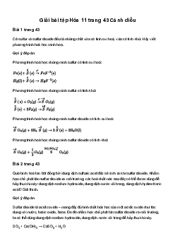 Bài 6: Sulfur và sulfur dioxide | Giải Hoá 11 Cánh diều