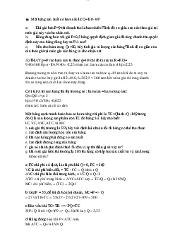 Bài tập kinh tế vi mô ( có lời giải ) | Đại học Thương Mại