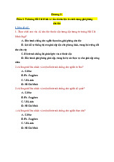 Chương 3: Tư tưởng Hồ Chí Minh về vấn đề dân tộc và cách mạng giải phóng dân tộc | Trắc nghiệm tư tưởng Hồ Chí Minh