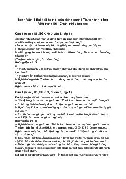 Soạn Văn 8 Bài 4: Sắc thái của tiếng cười | Thực hành tiếng Việt trang 86 | Chân trời sáng tạo