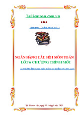 Ngân hàng câu hỏi toán 6 - KNTT