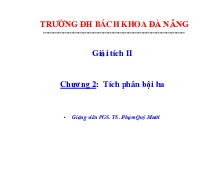 Đề cương môn giải tích - Trường Đại học bách khoa - Đại học đà nẵng.