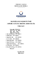 Tiểu luận Kinh tế Vĩ mô về Tăng trưởng Kinh tế Thái Lan (KTVM N). Môn Kinh tế vĩ mô | Đại học Trường Đại học Phenika.
