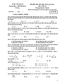 Đề giữa kỳ 2 Toán 10 năm 2022 – 2023 trường THCS – THPT Bàu Hàm – Đồng Nai