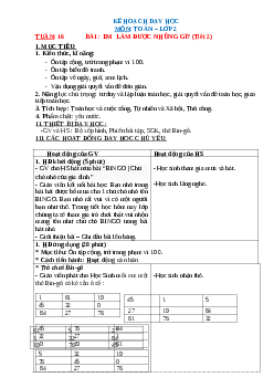 Giáo án Toán 2 sách Chân trời sáng tạo (cả năm) | Tuần 16 | Tiết 2