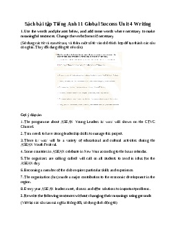 Giải Unit 4 Writing | Sách bài tập Tiếng Anh 11 Global Success