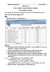 Khoa CNTT F Bài Tập Thực Hành Excel Bài 06: Công Thức & Hàm. Môn Công nghệ thông tin cơ bản | Đại học Trường Đại học Phenika.