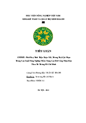 Bài tiểu luận Tư tưởng Hồ Chí Minh | Học viện Nông nghiệp Việt Nam