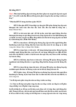 Đề cương ôn tập tự luận môn Hệ thống kỹ thuật công trình có đáp án