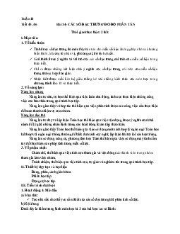 Giáo án Toán 10 Kết nối tri thức tuần 14