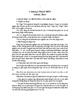 Giáo trình môn Logic học